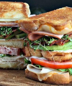 Grilled California club sandwich